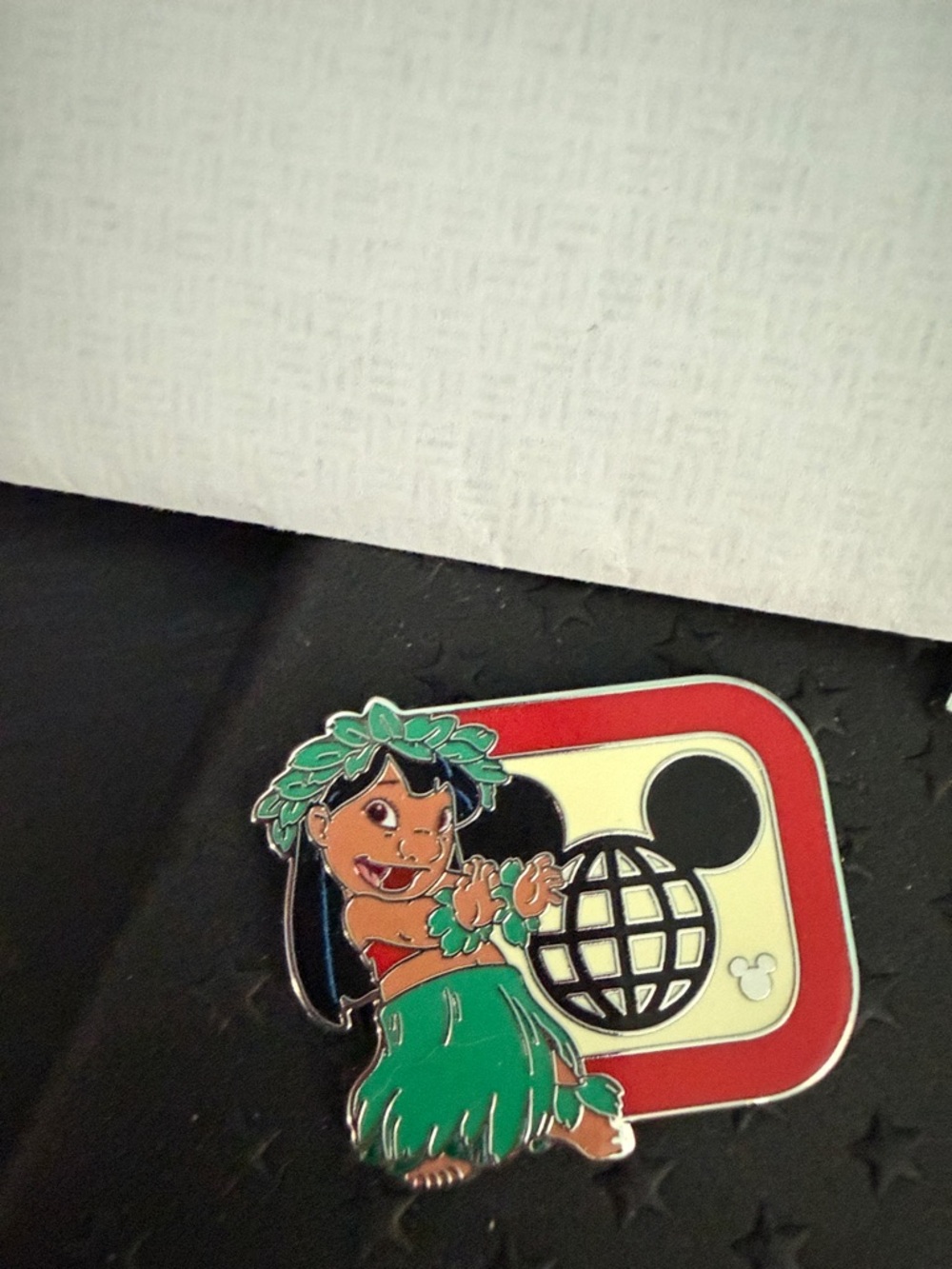 Disney Lilo Hula Pin with Green Skirt & Red Accents